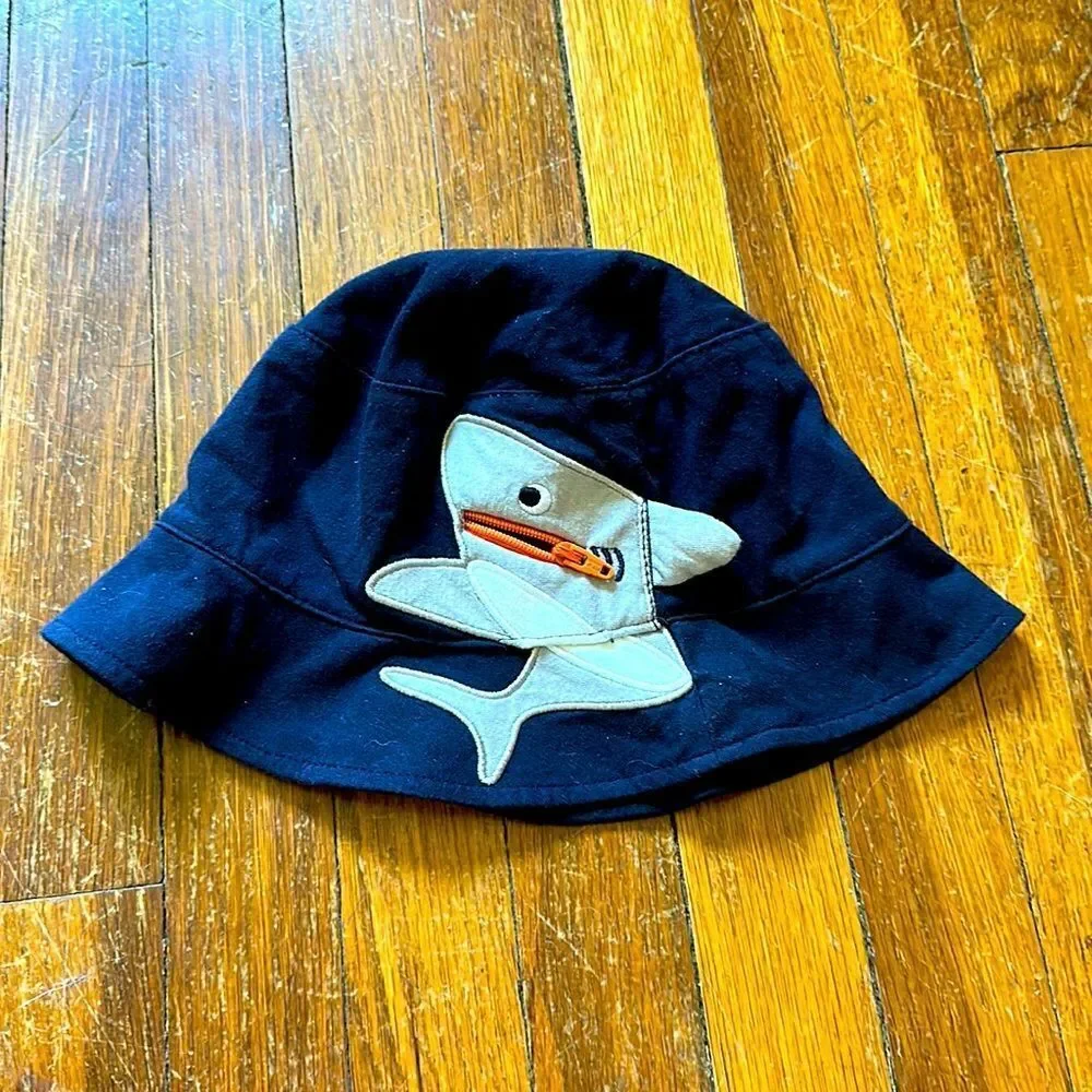 ⚽️4/$20⚽️ Gymboree Shark Attack Bucket Hat, Sz 6-8 Yrs